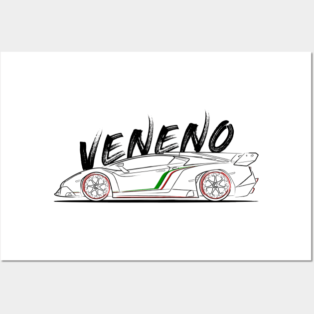 Lambo Veneno Wall Art by turboosted